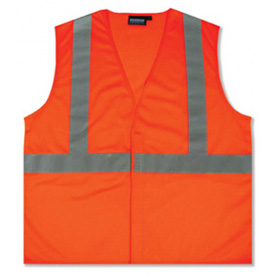 61435 Aware Wear ANSI Class 2 Economy Mesh Vest, Orange - Extra Large