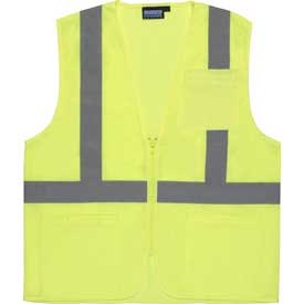 61647 Aware Wear ANSI Class 2 Economy Mesh Vest, Lime - Medium