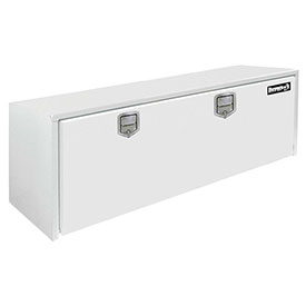 Picture of Buyers Products 1702210 Steel Underbody Truck Box with Stainless Steel Rotary Paddle&#44; White - 18 x 18 x 48 in.