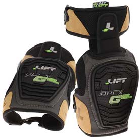 Picture of Lift Safety KAX-0K Apex Gel Knee Guard & Protector Pad&#44; Black & Brown - Pair