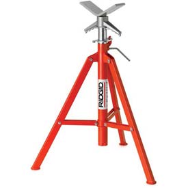28-52 in. Model No. VF-99V Head High Folding Pipe Stand, 12 in. Max Pipe Capacity