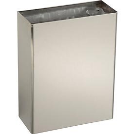 Bobrick B279 6 2/5 gal SurfaceMounted Waste Receptacle, Stainless Steel, Vinyl Liner, Stainless Steel