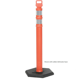 03-737 49 in. Orange EZ Grab Delineator Post with 2ea 3 in. Reflective - Orange