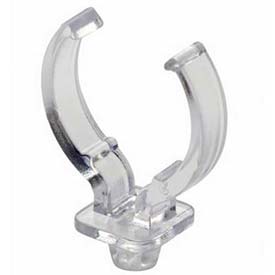 Snap-In Lamp Suppt Clip - Clear - Vertical Mount - Durable Polycarbonate