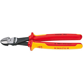 74 08 200 SBA 8 in. High Leverage 1000V Insulated Diagonal Cutting Plier, Red & Yellow