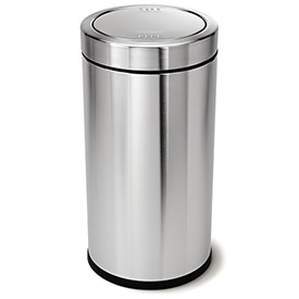 Swing Top Can - Brushed Stainless Steel - 14.5 gal
