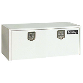 Picture of Buyers Products 1704410 Steel Underbody Truck Box with Stainless Steel T-Handle&#44; White - 24 x 24 x 48 in.