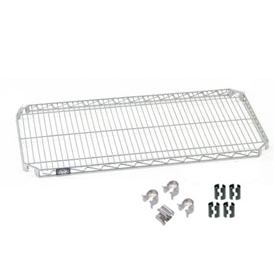 Global Industrial S1448AC 48 x 14 in. Quick Adjust Wire Shelf with Hooks & Clips