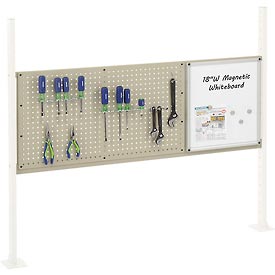 Global Industrial 319174TN Mounting Kit with 18 in. Whiteboard & 36 in. Pegboard for 60 in. Workbench, Tan -  GLOBAL INDUSTRIES