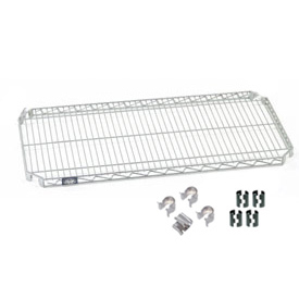 72 x 18 in. Quick Adjust Wire Shelf with Hooks & Clips - Chrome - 72in. W x 18in. D