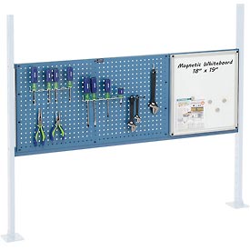 Global Industrial 319174BL Mounting Kit with 18 in. Whiteboard & 36 in. Pegboards for 60 in. Workbench, Blue -  GLOBAL INDUSTRIES