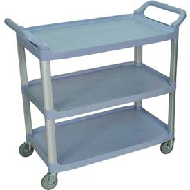 SC13G 300 lbs 3 Shelf Plastic Serving Utility Cart, Gray