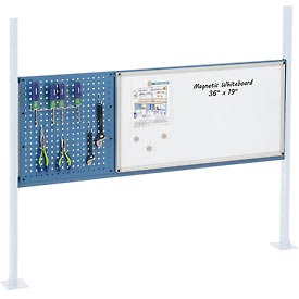 319176BL 18 x 36 x 60 in. Mounting Kit with Pegboard & Whiteboard for Workbench - Blue -  Global