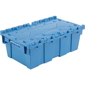 DC2012-07BBLUE 19.62 x 11.87 x 7 in. Hinged Lid Storage Plastic Shipping Container, Blue