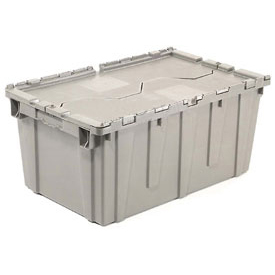 Distribution Container With Hinged Lid 23-3/4x19-1/4x12-1/2 Gray