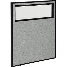 Picture of Global 694754WGY 42 x 36.25 in. Office Partition Panel with Partial Window&#44; Gray