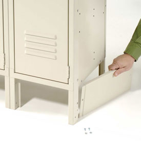 Left And Right End Base For 18inD X 6inH Locker, Tan, PR