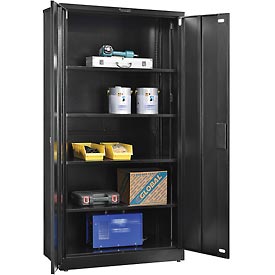 EZ Assemble Steel Storage Cabinet - Black - 72 x 36 x 18 in.