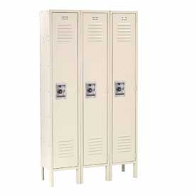 12 x 15 x 60 in. Infinity Single Tier 3 Door Ready to Assemble Locker - Tan