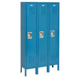 Infinity Single Tier 3 Door Ready to Assemble Locker - Blue - 15 x 18 x 72 in.