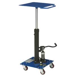 Work Positioning Post Lift Table Foot Control, 16x16 Platform, 200 Lb. Capacity