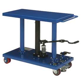 MD1048 1000 lbs Work Positioning Post Lift Table with Foot Control, Blue