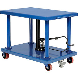 MD6059B 6000 lbs Work Positioning Post Lift Table with Foot Control, Blue