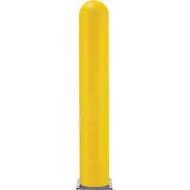 Picture of Global BOL8YL 8 in. HDPE Dome Top Smooth Bollard Post Sleeve&#44; Yellow