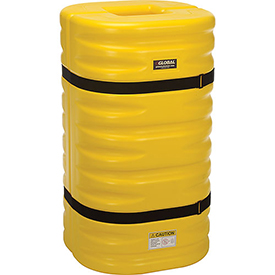 708164YL 10 in. Column Opening Column Protectors, Yellow