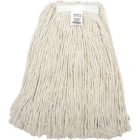 305 24 oz 4 Poly Narrow Band Cotton Cut-End Mop Head, Natural
