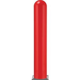 8 in. HDPE Dome Top Smooth Bollard Post Sleeve - Red