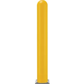 HDPE Dome Top Bollard Post Sleeve - Yellow - 6 in. - Smooth Finish - Durable Design