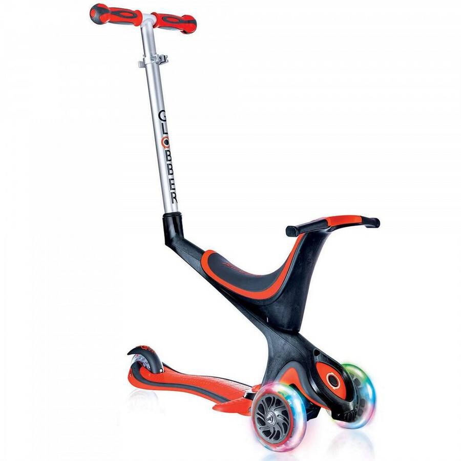 Picture of Globber 459-102 5-in-1 V2 Go Up Comfort Scooter with Lights&#44; Red