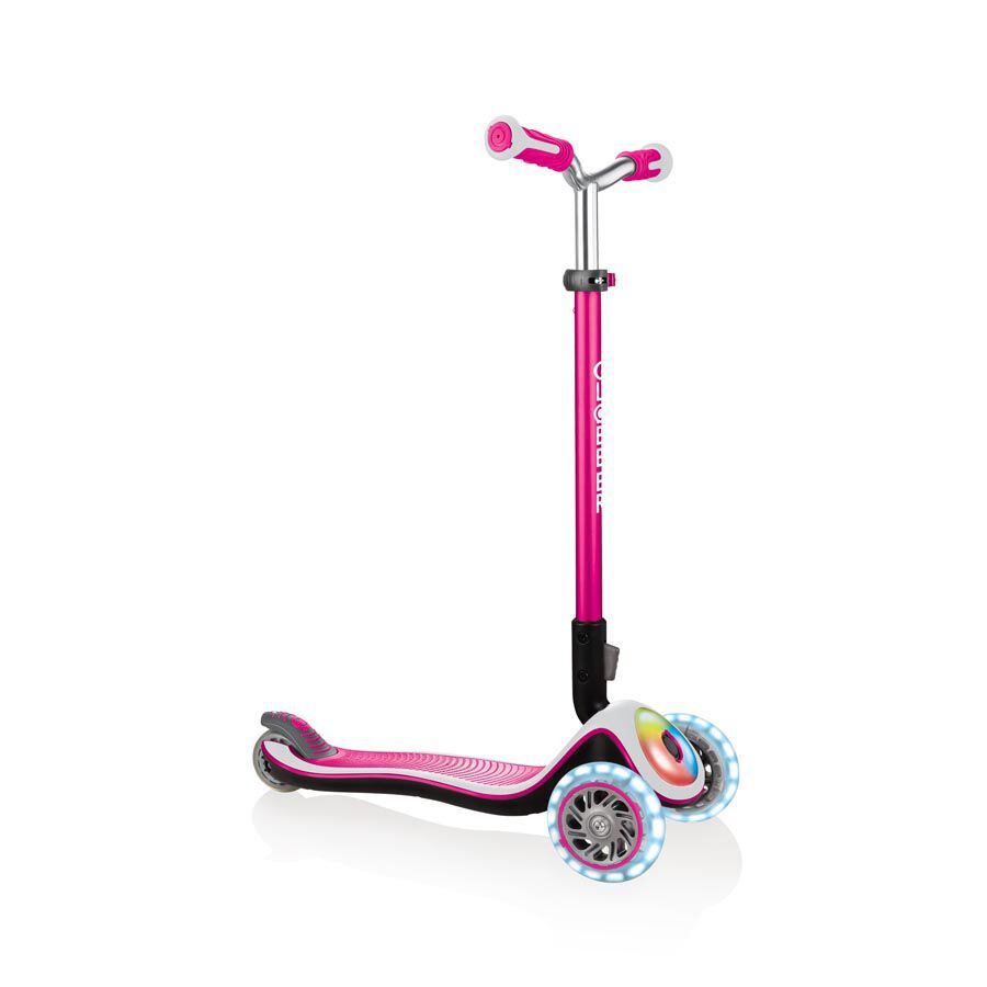 Picture of Globber 444-810 Elite Prime Flashing Head Deck & Light Up Wheel Scooter with Anodized Tbar&#44; Deep Pink Translucent