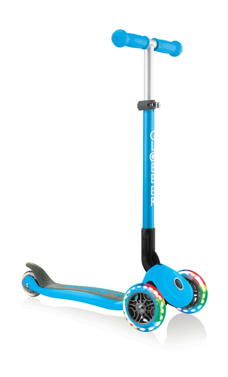 Picture of Globber 432-101 Primo Foldable Scooter with Lights&#44; Sky Blue