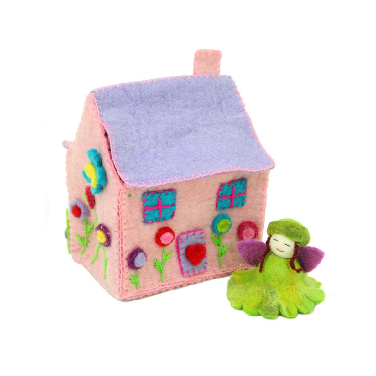 GLG2305-596030 Handmade & Fair Trade Felted Tiny Dream House