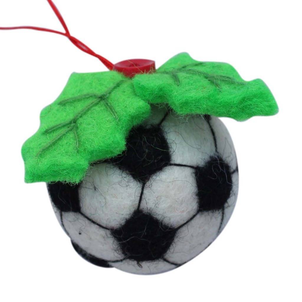 Handmade Soccer Ball Felt Ornament
