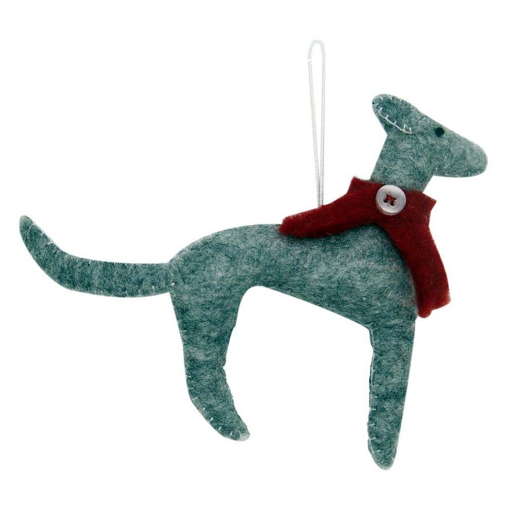 GLG60020-01-241480 Handmade Greyhound Felt Ornament