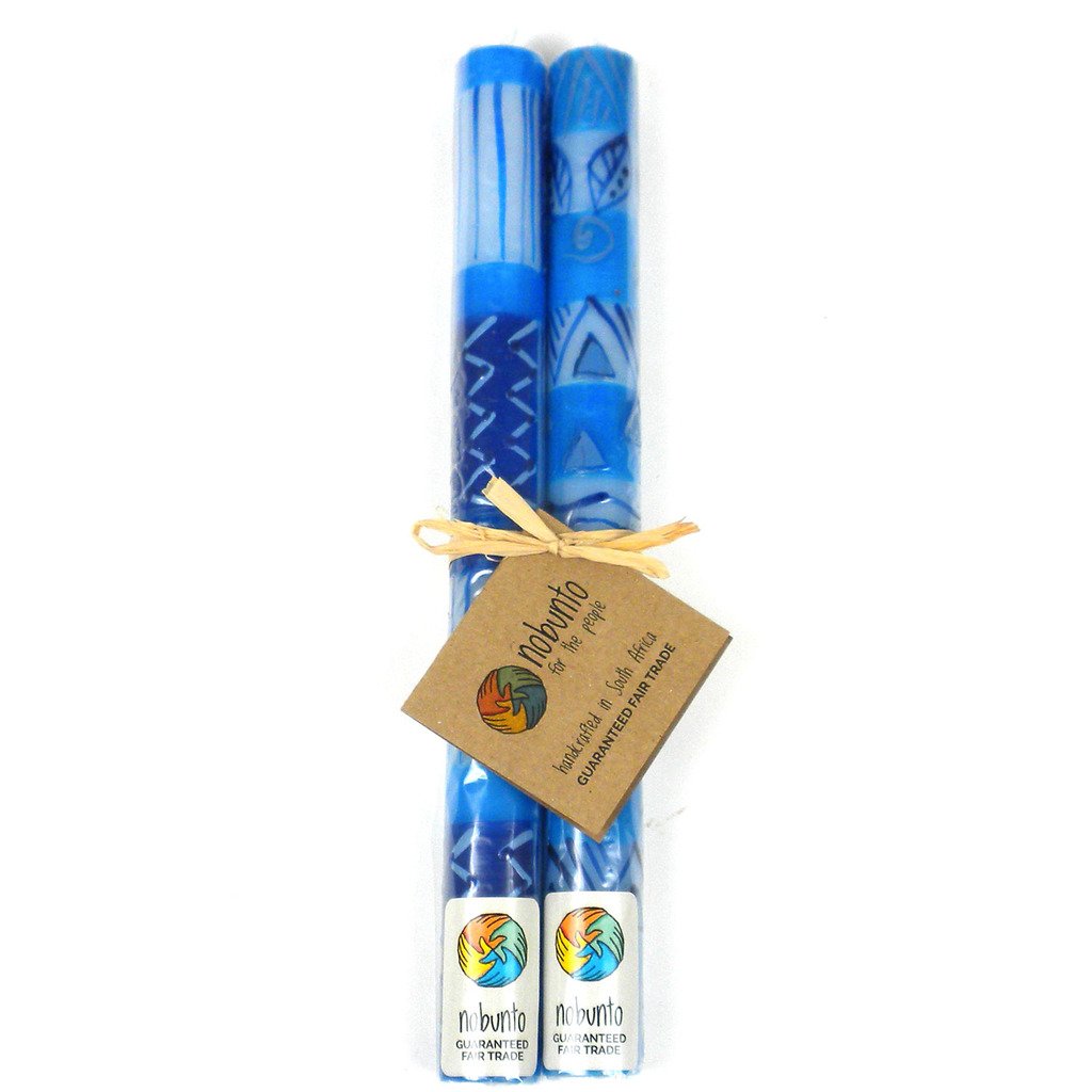 PCPOTFZI-595667 Tall Hand Painted Candles, Feruzi - Pack of 2