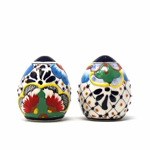 Picture of Ceramica Quevedo MC085D-K2 Encantada Handmade Pottery Spice Shakers&#44; Dots & Flowers