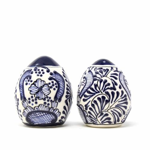 Picture of Ceramica Quevedo MC085F-K2 Encantada Handmade Pottery Spice Shakers&#44; Blue Flower