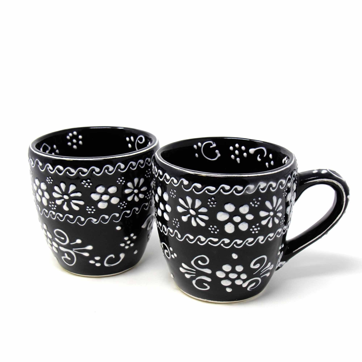 Picture of Ceramica Quevedo MC355I-S2 Encantada Handmade Pottery Mugs, Ink - Set of 2
