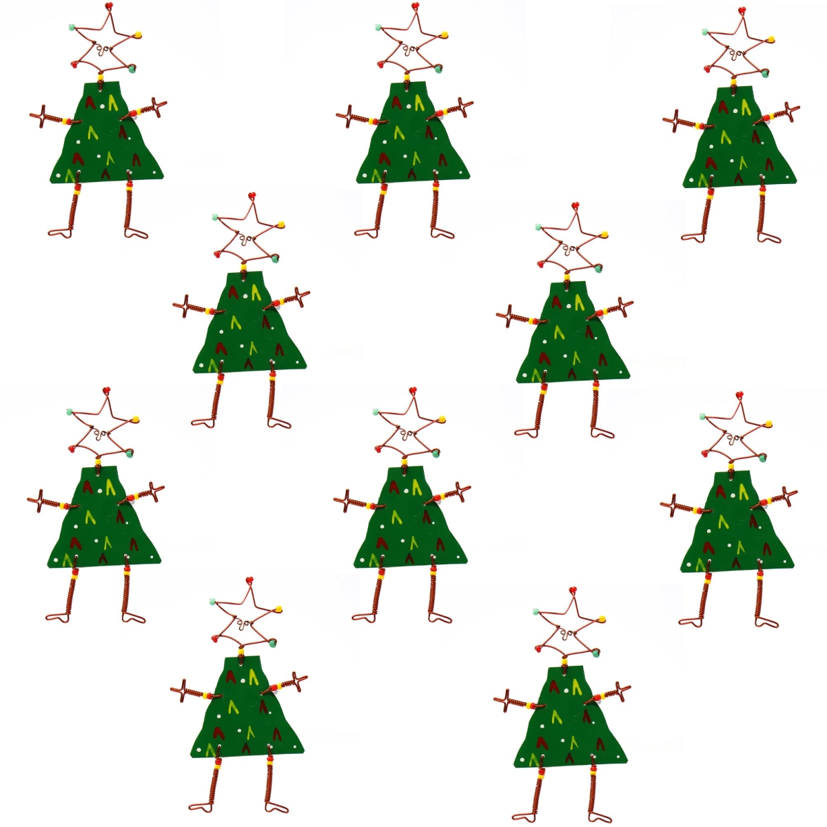 Picture of Creative Alternatives KJWPTR-S10 Dancing Girl Christmas Tree Pins - Creative Alternatives - Set of 10
