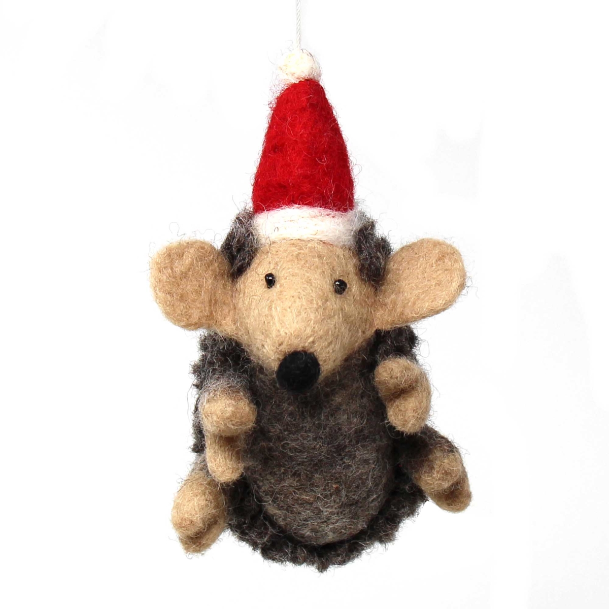 GLG60039-01 Hand Felted Christmas Ornament Hedgehog
