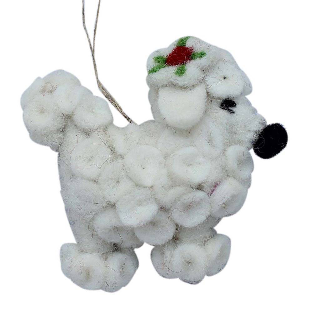 GLG60016-01-241476 Poodle Felt Ornament