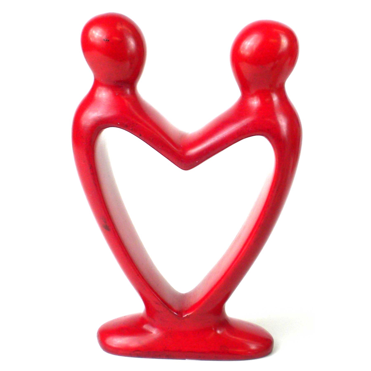 KSALOV6-R-DS 6 in. Soapstone Lovers Heart Red