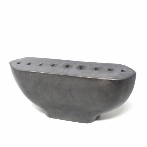 KSAMNRHB Soapstone Black Menorah