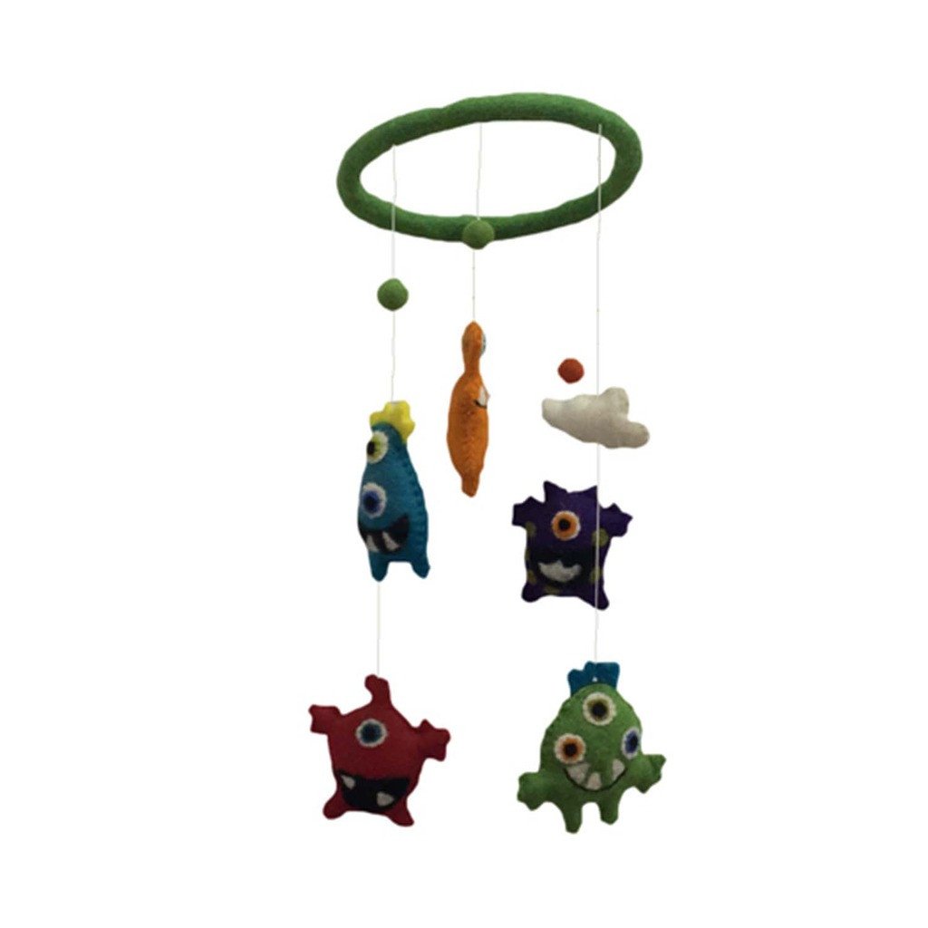 GLG2391-133006 Handmade & Fair Trade Felt Monster Mobile