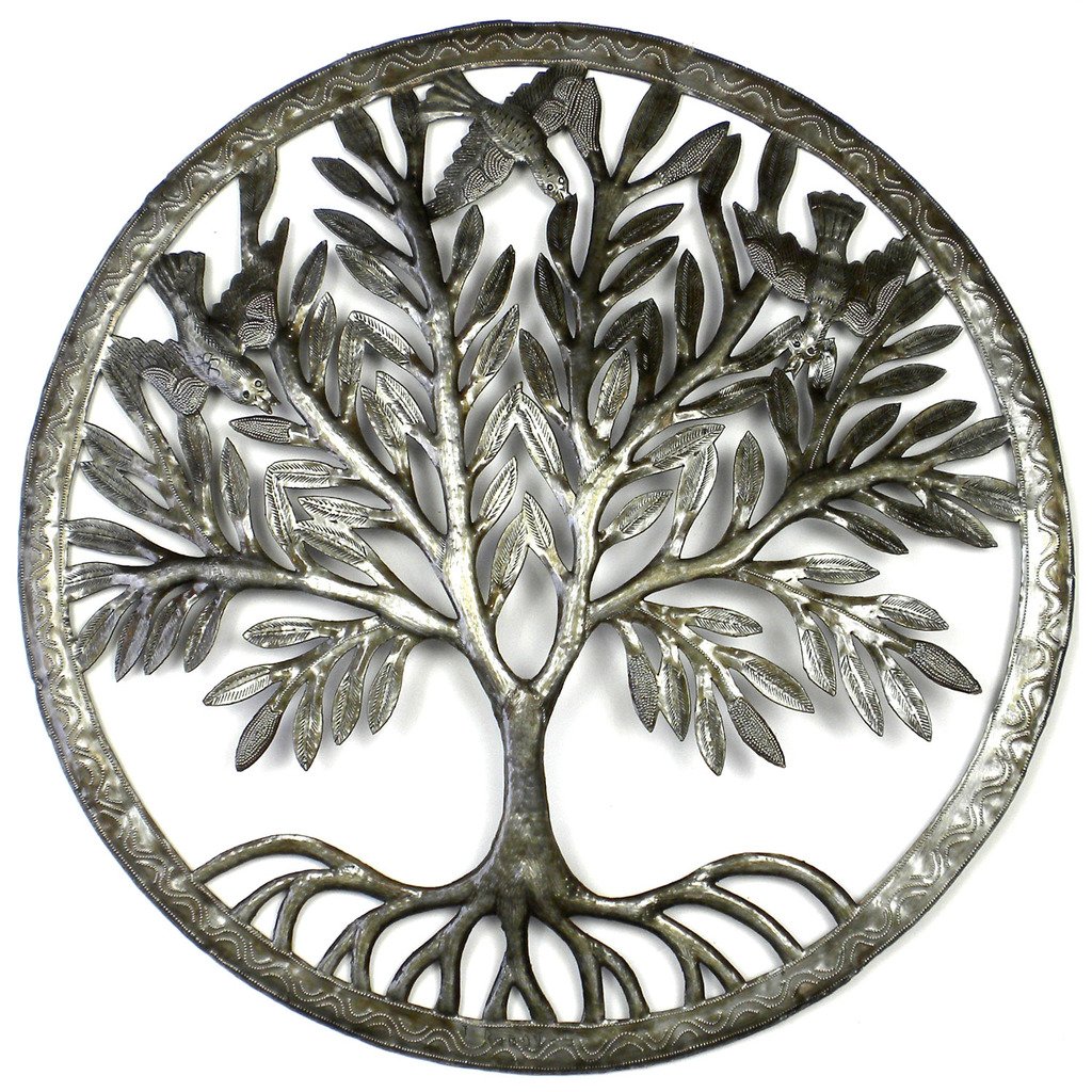 Picture of Croix Des Bouquets HMDRTREE Handmade & Fair Trade Tree of Life in Ring Wall Art