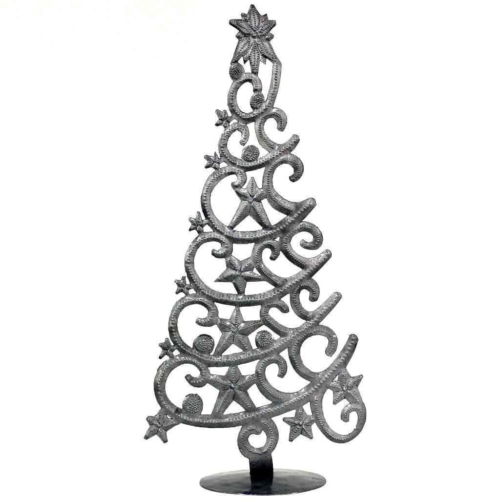 Picture of Croix Des Bouquets HMDH190 Handmade & Fair Trade 14 in. Tall Tabletop Christmas Tree with Stars